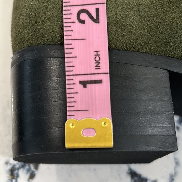 NYDJ Olive NWOT Gillian Suede Pointed Toe Booties w/ 1 1/2” Heel sz.6 1/2 - Picture 8 of 12